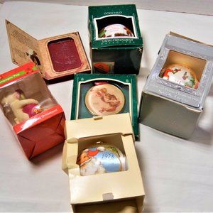 6 VINTAGE DATED Christmas Ornaments  1978 to 2013